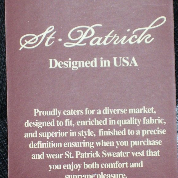 7X St. Patrick V-Neck Brown Argyle Sweater Vest 7XL - Picture 6 of 7